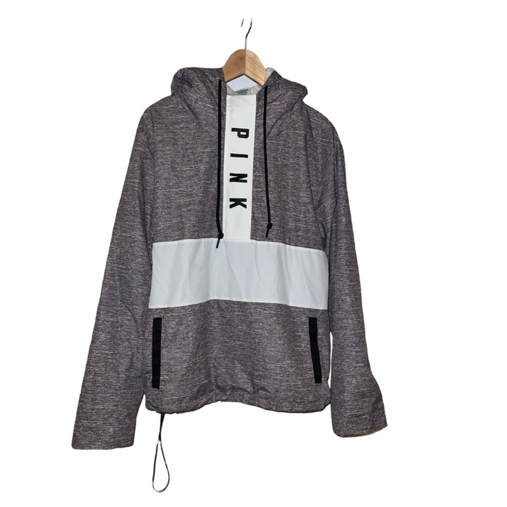 PINK Victoria's Secret Gray and White Trench Coat